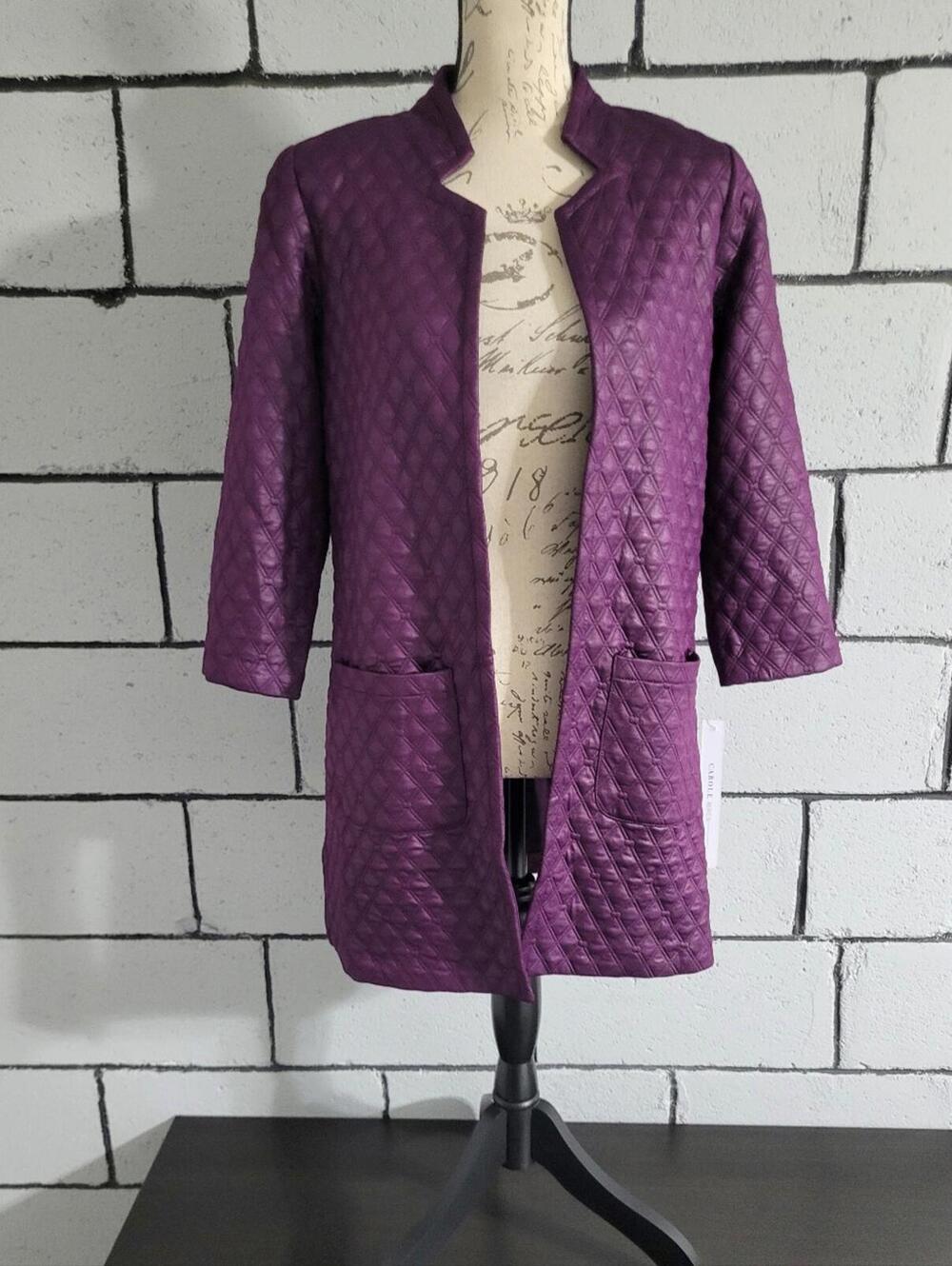 BUNDLE SALE!  NWT- Carole Wren Quilted Plum Women's Coat  Sz S